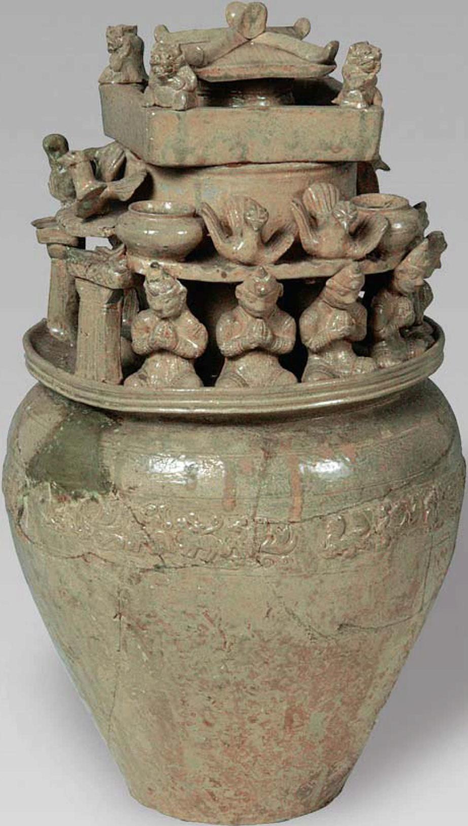 西晋 (天纪元年)·青瓷堆塑罐